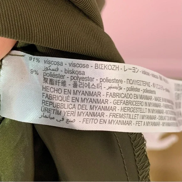 ZARA Army Green Longline Utility Jacket/Dress XS - Picture 12 of 16